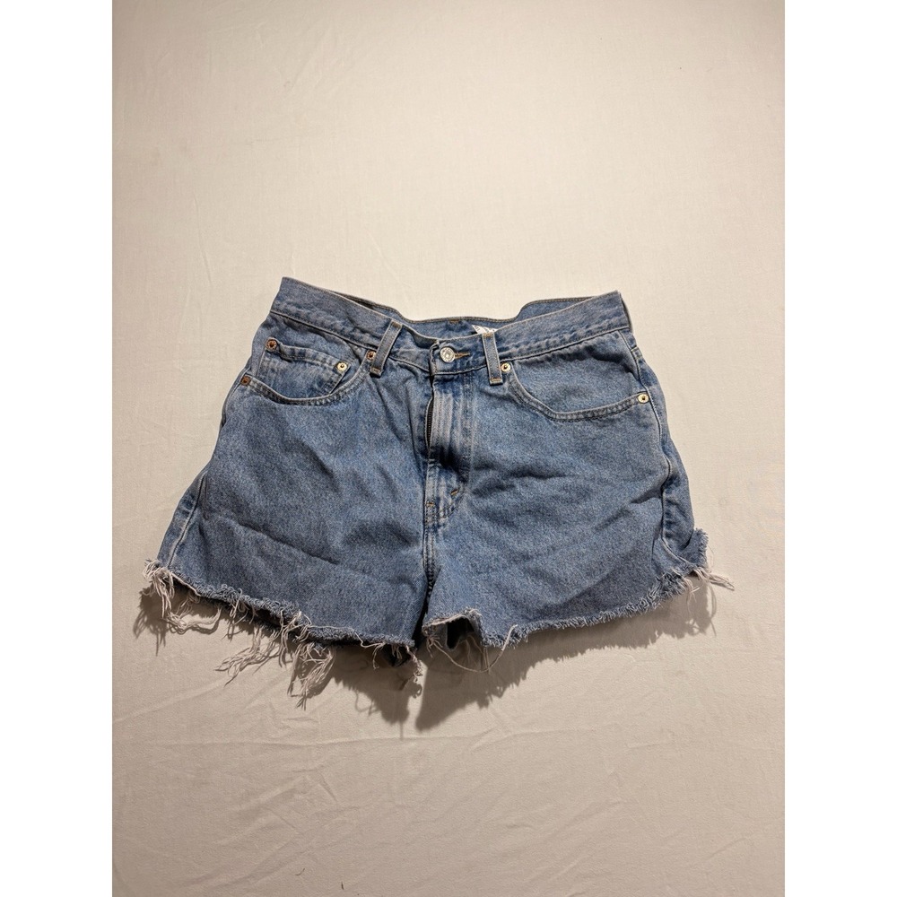 Levi's 550 Relaxed Fit Cut Off Jean Shorts Women's W31 Light Wash Frayed Hem